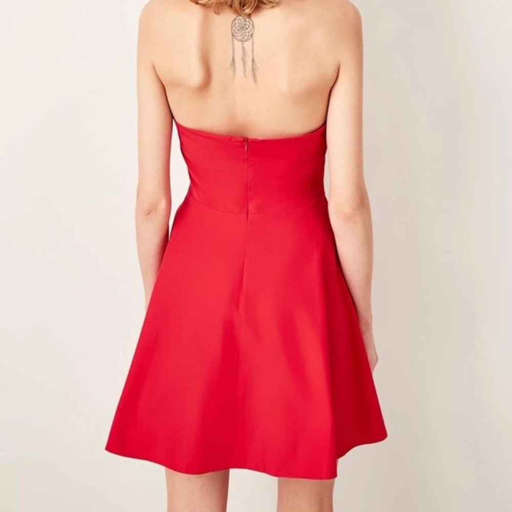 Red Halter Mini Dress - Picture 4 of 4